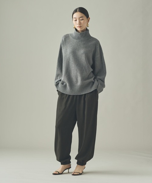 カレンソロジー ウール カシミヤ タートルネックニット プルオーバー ブラック Curensology（カレンソロジー） ニット セーター /ウールカシミヤ