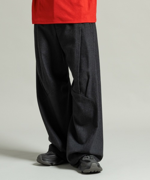 Casper John（キャスパージョン） パンツ Melton tuck pants/メルトン