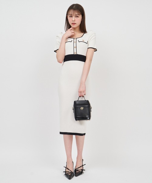 「ROYAL PARTY」 半袖ワンピース FREE ネイビー レディース_画像8