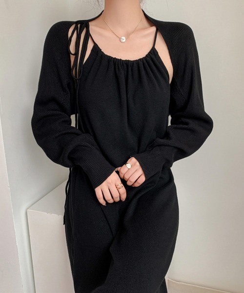 「Miniministore」 ニットワンピース フリー ベージュ レディース_画像3