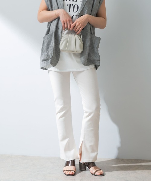 「F by ROSSO」 レギンスパンツ 38 ブラウン レディース_画像2