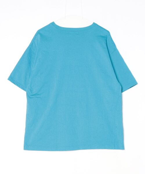 「TOWNCRAFT」 ワンポイント半袖Tシャツ FREE ブルー レディース_画像2