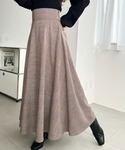 ロング スカート ハイウエストボリュームフレア...の詳細画像5