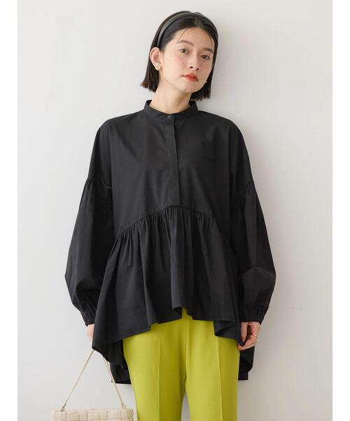 「AMERICAN HOLIC」 7分袖ブラウス L ブラック レディース_画像3