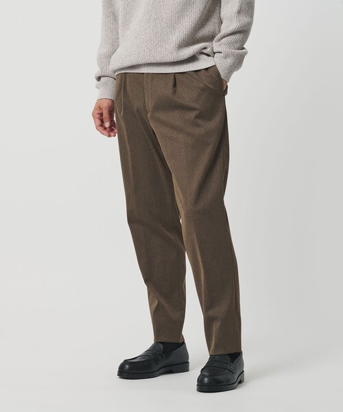 BEAUTY＆YOUTH UNITED ARROWS スラックス ツイル 1プリーツ テーパード