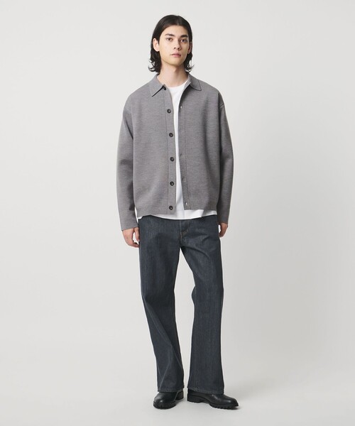 united arrows カシミヤ ハイゲージニット ポロカーディガン UNITED