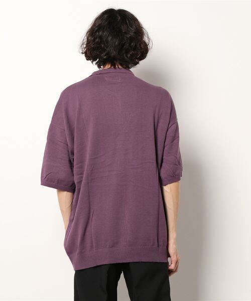 「JUGLANS」 「Revo.」半袖ニット L グレー メンズ_画像3