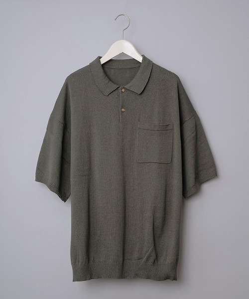 「JUGLANS」 「Revo.」半袖ニット L グレー メンズ_画像5