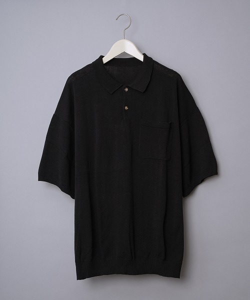 「JUGLANS」 「Revo.」半袖ニット L グレー メンズ_画像6