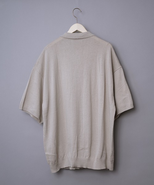 「JUGLANS」 「Revo.」半袖ニット L グレー メンズ_画像8