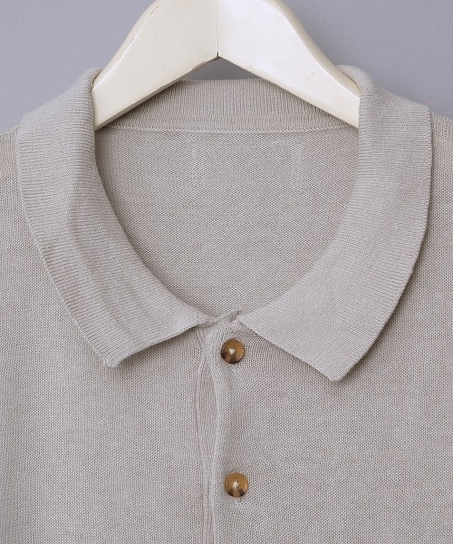 「JUGLANS」 「Revo.」半袖ニット L グレー メンズ_画像9