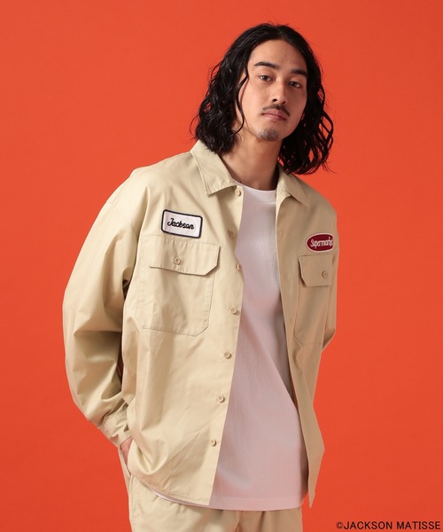 「JACKSON MATISSE」 長袖シャツ LARGE ベージュ メンズ_画像3
