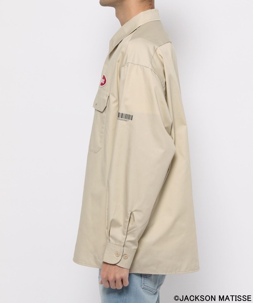 「JACKSON MATISSE」 長袖シャツ LARGE ベージュ メンズ_画像6
