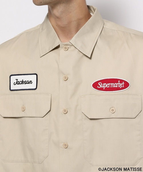 「JACKSON MATISSE」 長袖シャツ LARGE ベージュ メンズ_画像8