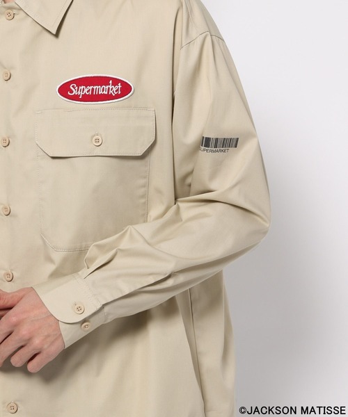 「JACKSON MATISSE」 長袖シャツ LARGE ベージュ メンズ_画像9