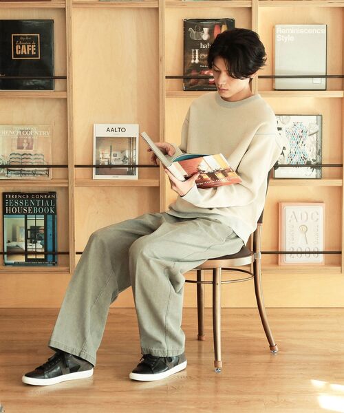 「THE SHOP TK 」 長袖ニット 01 オフホワイト メンズ_画像4