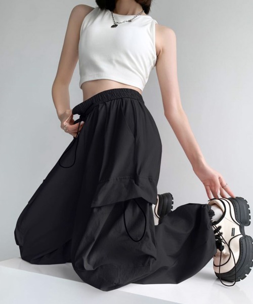 「Riff」 カーゴパンツ M ブラック レディース_画像5