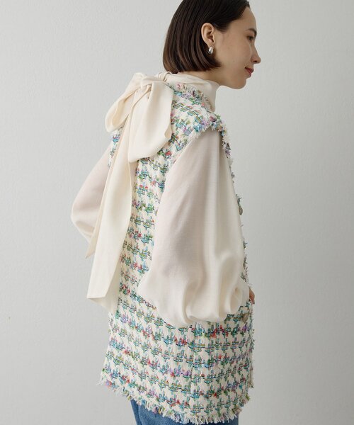 Whim Gazette（ウィム ガゼット） ベスト ジレ LINTONフリンジジレ