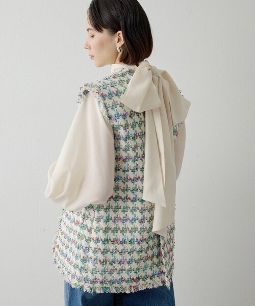 Whim Gazette（ウィム ガゼット） ベスト ジレ LINTONフリンジジレ