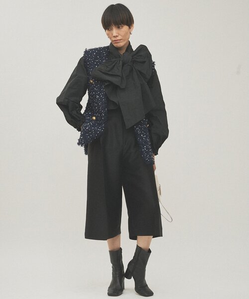 Whim Gazette（ウィム ガゼット） ベスト ジレ LINTONフリンジジレ