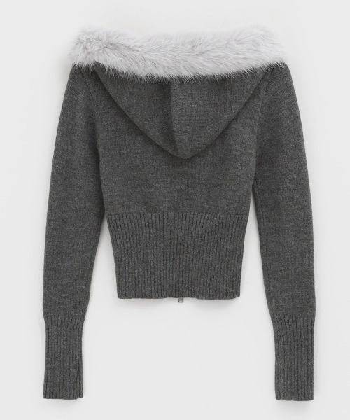 BLACKUP（ブラックアップ） パーカー 「MADE」 ファートリミングニット