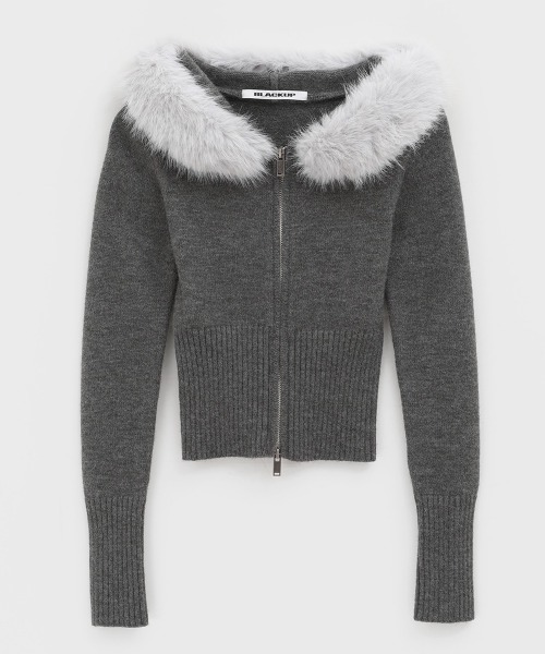 BLACKUP（ブラックアップ） パーカー 「MADE」 ファートリミングニット