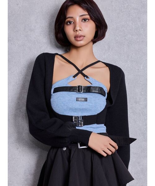 GYDA（ジェイダ） カーディガン GG bijou beltニットボレロ レディース