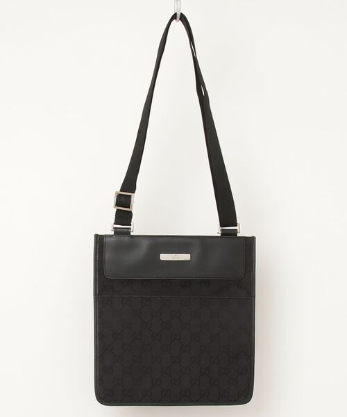 GUCCI（グッチ） GGキャンバス ショルダーバッグ - ブラック