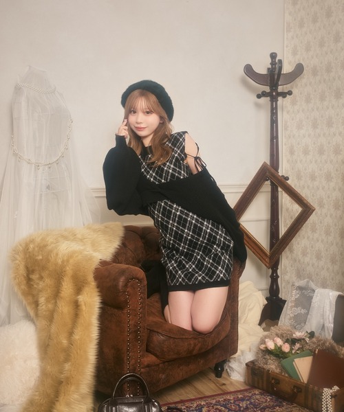 「apres jour」 ノースリーブワンピース MEDIUM ブラック系その他 レディース_画像3
