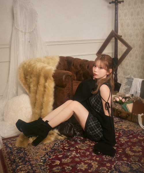 「apres jour」 ノースリーブワンピース MEDIUM ブラック系その他 レディース_画像5