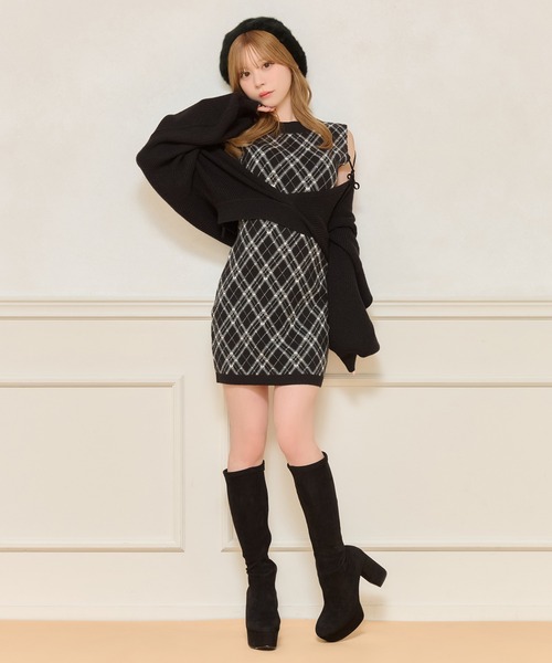 「apres jour」 ノースリーブワンピース MEDIUM ブラック系その他 レディース_画像7