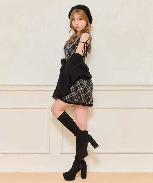 「apres jour」 ノースリーブワンピース MEDIUM ブラック系その他 レディース_画像8
