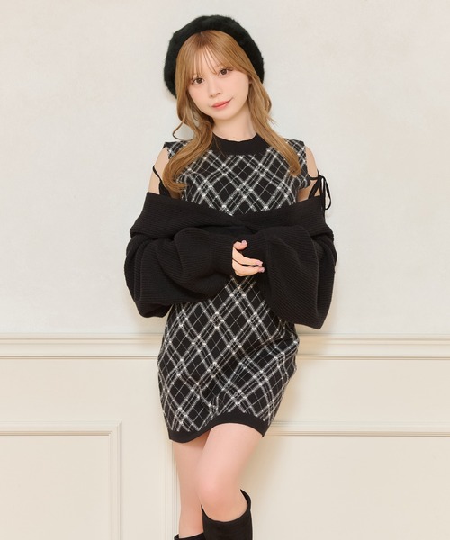 「apres jour」 ノースリーブワンピース MEDIUM ブラック系その他 レディース_画像9