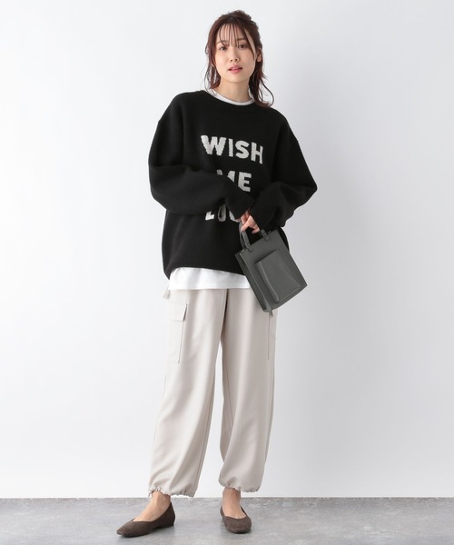 「GLOBAL WORK」 カーゴパンツ MEDIUM ダークグレー レディース_画像4