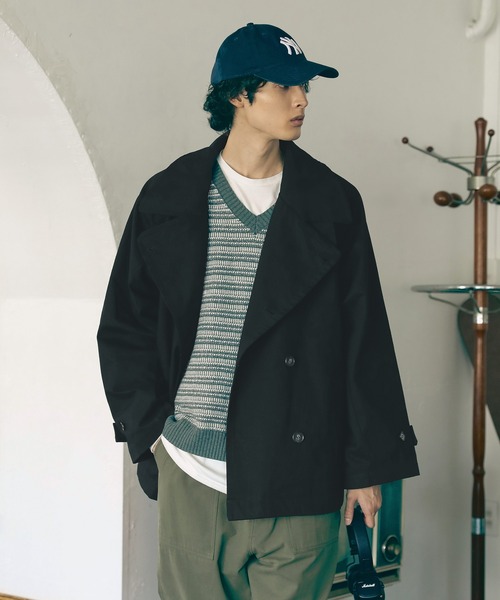 「Bleme」 トレンチコート L ベージュ メンズ_画像4