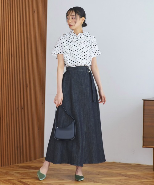 「RUIRUE BOUTIQUE」 半袖ブラウス L グレー レディース_画像10