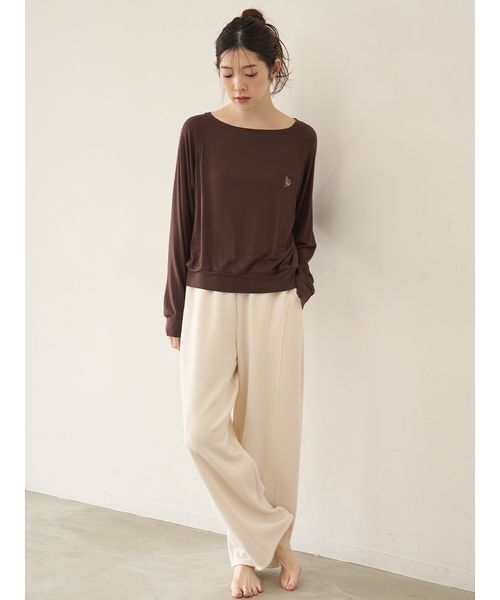 SNIDEL HOME パジャマ ルームウェア ワンポイントルーズカットソー