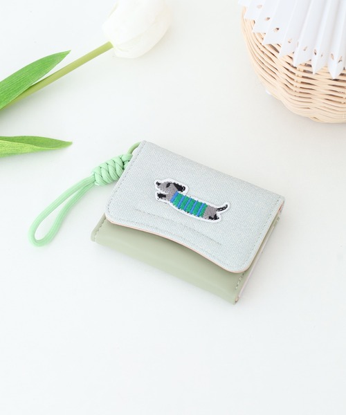 FUNALIVE（ファンアライブ） ミニ 財布 ダックスフンド刺繍 ミニ