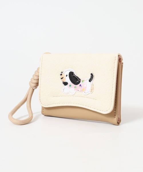 【新品・未使用希少品】 ファミリア ミニウォレット 刺繍 完売品 FUNALIVE（ファンアライブ） ミニ 財布 ダックスフンド刺繍 ミニ