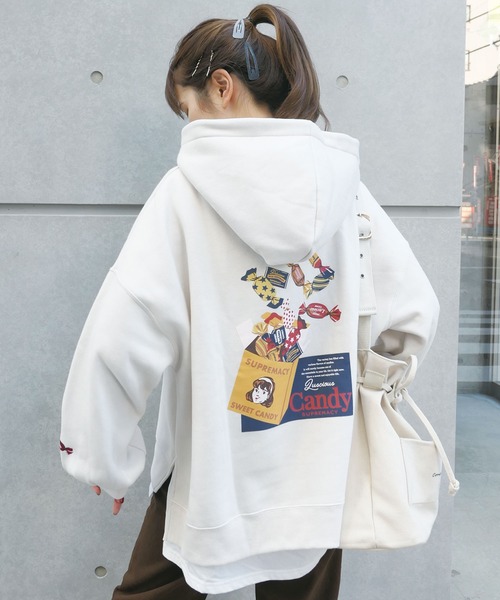 「CORNERS」 「Lots of Love」プルオーバーパーカー FREE ブルー系その他 レディース_画像2