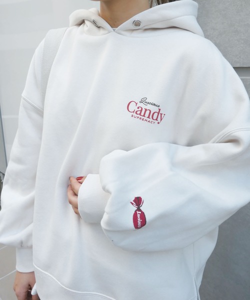 「CORNERS」 「Lots of Love」プルオーバーパーカー FREE ブルー系その他 レディース_画像4