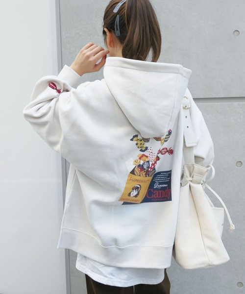 「CORNERS」 「Lots of Love」プルオーバーパーカー FREE ブルー系その他 レディース_画像6