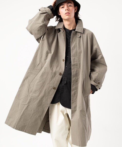 blurhms ROOTSTOCK ステンカラーコート ベージュ 日本製 AOYAMA 【洋服の青山】暖かい ステンカラーコート メンズ ロング丈