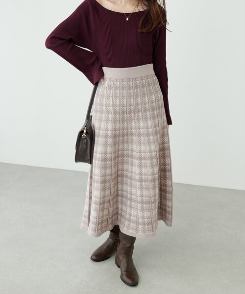 「natural couture」 フレアスカート FREE モカ レディース_画像2