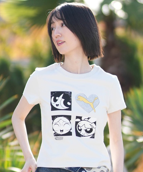 PUMA（プーマ） tシャツ 半袖 レディース パワーパフガールズ コラボ T