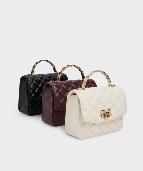 「CHARLES \u0026 KEITH」 2WAYバッグ S クリーム レディースの画像