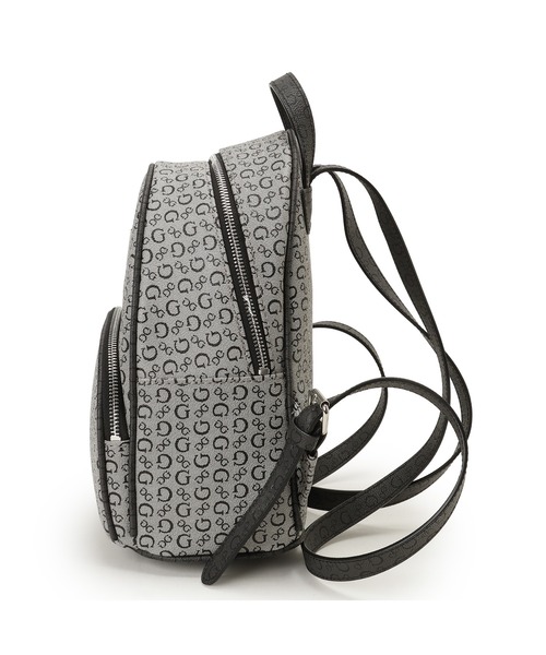 【新品・未使用】GUESS ゲス キルティング ロゴ 総柄 リュック黒　ブラック GUESS（ゲス） デイバック リュック JILLIAN Backpack バックパック