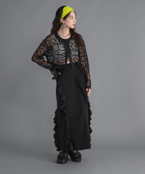 「bohmal」 タイトスカート MEDIUM パープル レディース_画像7