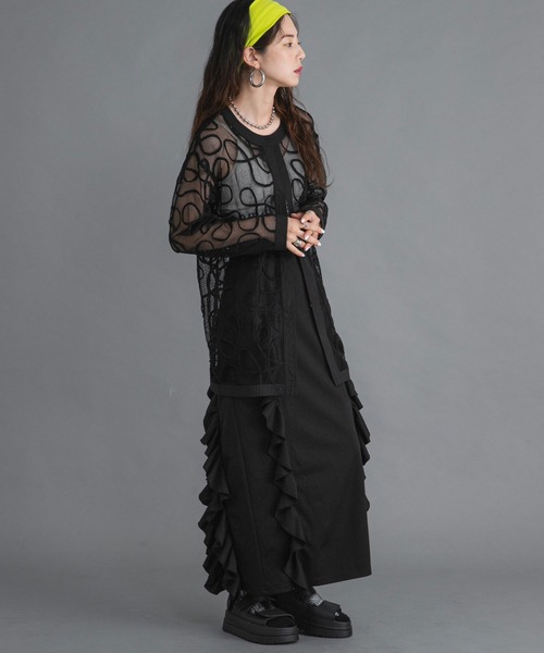 「bohmal」 タイトスカート MEDIUM パープル レディース_画像8