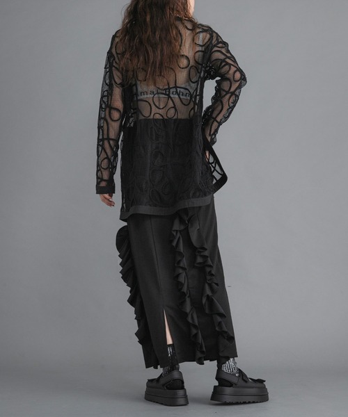 「bohmal」 タイトスカート MEDIUM パープル レディース_画像9